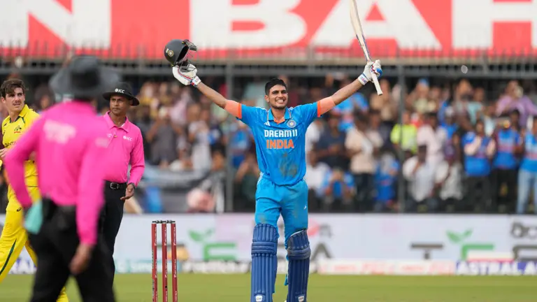 "Australia ke khilaaf doosre one-day mein Shubman Gill ne shikhar dhawan ka sarvakalik Bharatiya record toda, chhathe one-day shatak ke saath."