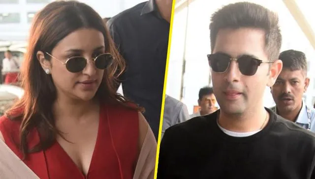 "Shaadi se pehle Parineeti Chopra aur Raghav Chadha ka Udaipur Airport par zordaar swagat hua."