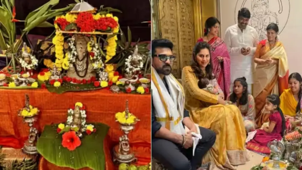 Ganesh Chaturthi 2023: Shilpa Shetty se lekar Ram Charan tak, sitarein Ganpati Bappa ka swagat dhoom-dhaam se kiye. Dekhiye tasveerein.