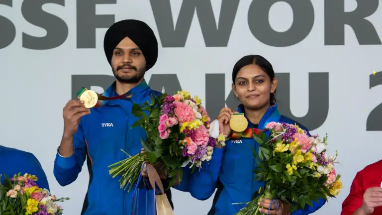 China ke saath romanchak har ke baad, Sarabjot aur Divya jeetey hai rajat, Bhartiya shooters ne Asia Games 2023 mein 19va padak jita.