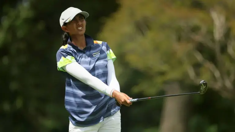 Asian Games 2023 Golf: Dusre daur ke baad, Aditi Ashok doosre sthan par, mahila team teesre sthan par.