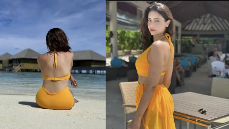 Crazy fans set fire to Aamna Sharif's hearts after seeing her in orange bikini